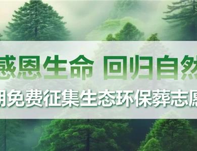 感恩生命 回归自然 | 免费征集集体生态葬志愿者公函